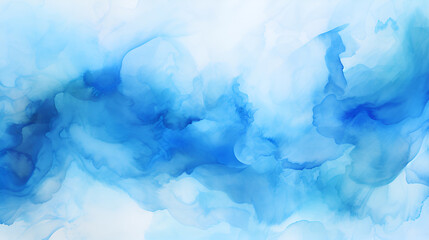 Fototapeta na wymiar abstract smoke clouds blue watercolor background 
