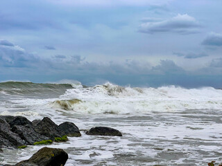 wild waves and scenery of the black sea