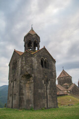 Fototapeta na wymiar Christian church. Haghpat monastery complex. Apostolic Church in Armenia. Church architecture, arches and dome