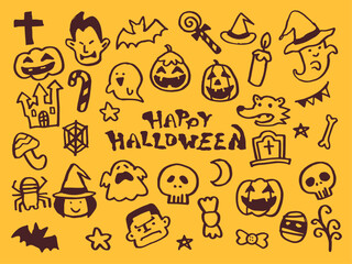 秋の可愛いハロウィンイラスト素材集