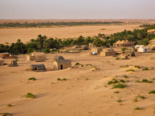 Village in the Sahara Desert Mauritania 