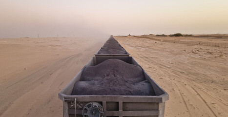Mauritania Iron train in the desert 