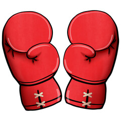 red boxing gloves