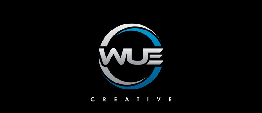 WUE Letter Initial Logo Design Template Vector Illustration