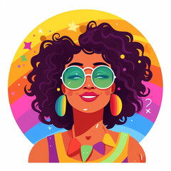 girl in sunglasses, clipart pride month clipart ideas design vibe single