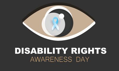 Obraz premium Disability rights awareness day. background, banner, card, poster, template. Vector illustration.