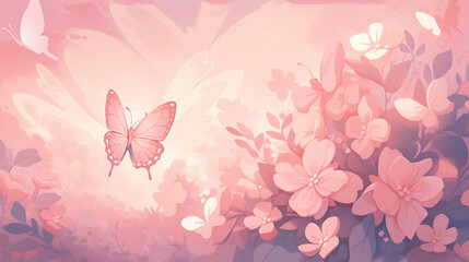 Illustration for Breast Cancer Awareness Month，AI generated.