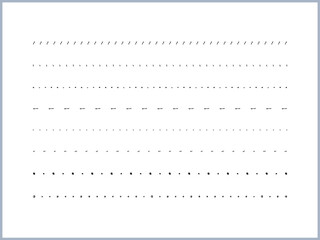  イラスト素材：かわいい飾り罫セット　ライン素材　線　手書き　罫線　ベクター　あしらい　黒　白黒　Set of hand drawn vector line border. cute hand drawn line set.