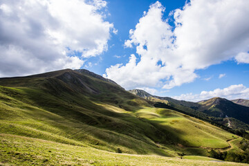 Summer landscape in the mountains of Navarra, Pyrenees, Spain