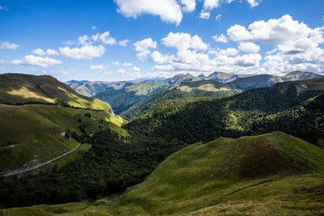 Naklejka premium Summer landscape in the mountains of Navarra, Pyrenees, Spain