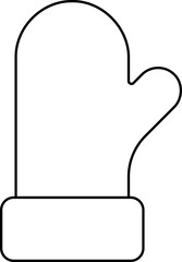 christmas mitten outline icon