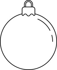 Christmas ornament outline icon