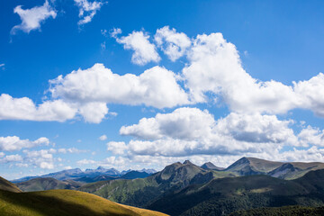 Summer landscape in the mountains of Navarra, Pyrenees, Spain