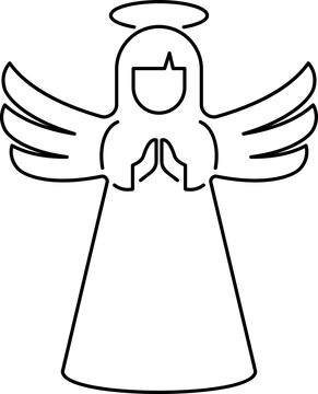 recommend clip art: Christmas angel outline icon
