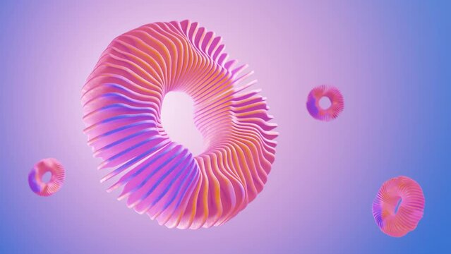 Marine abstraction of a futuristic living organism, a fantastic underwater animal. 3d render.