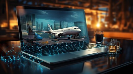 Futuristic plane transportation, surreal plane transportation, imaginative plane transportation