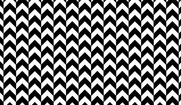 black and white herringbone zig zag seamless pattern background and texture wallpaper backdrop