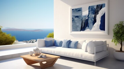 modern living room view of the sea