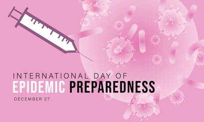 International day of Epidemic Preparedness. background, banner, card, poster, template. Vector illustration.