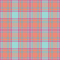 Plaid seamless pattern. Check fabric texture. Vector textile print.