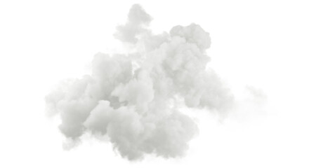 Smooth white clouds atmosphere cutout on transparent backgrounds 3d render png
