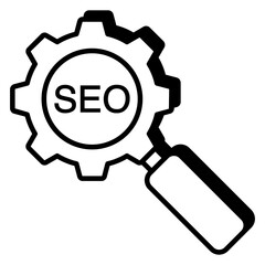 Editable design icon of seo analysis 