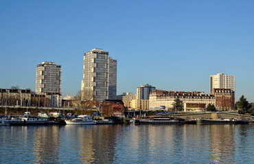 péniche, la seine, Choisy le Roi, région Ile de France, 94, Val de Marne, France