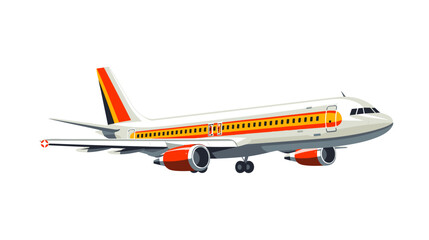 Airplane drawing on white background vector