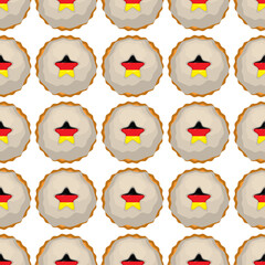 Pattern cookie with flag country Germany in tasty biscuit