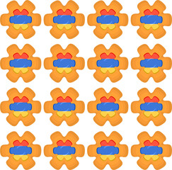 Pattern cookie with flag country Armenia in tasty biscuit
