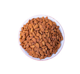 
A Bowl of almond isolated  background