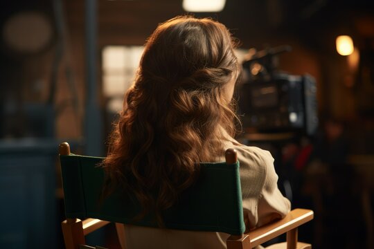 Woman director chair. Generate Ai