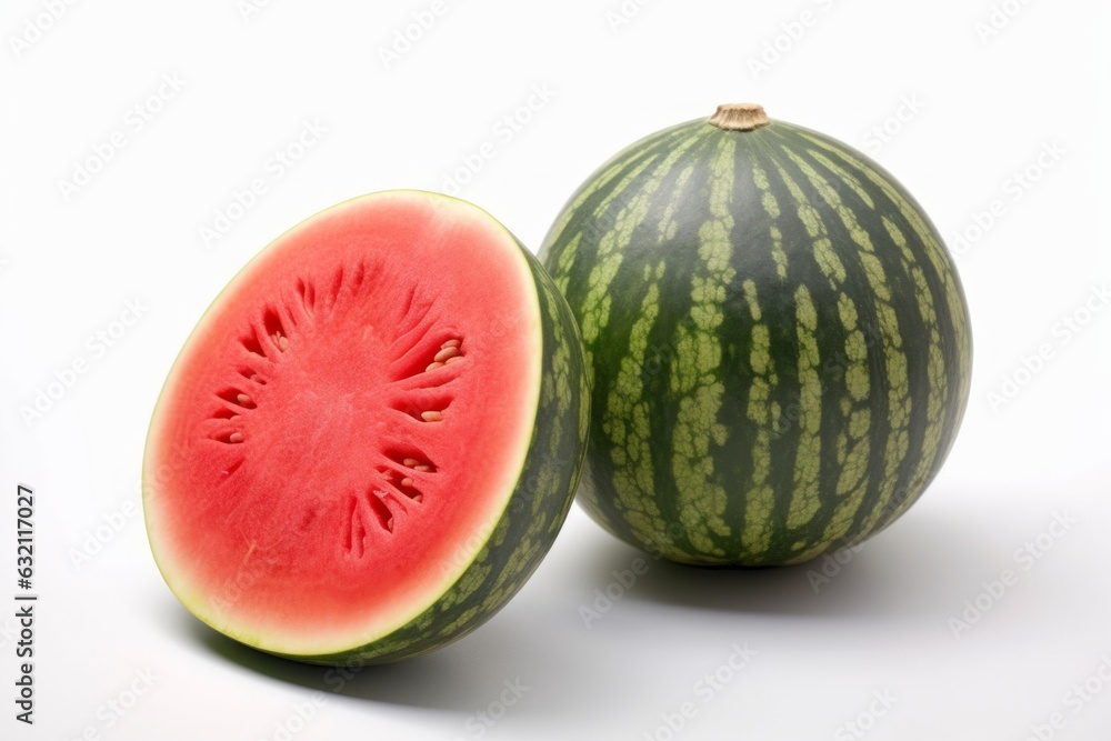 Poster appetizing watermelon on a light background. background with selective focus and copy space