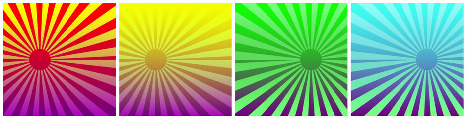 Gradient background with sun shine stripes