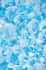 Ice,  3d render. Blue clean pure ice