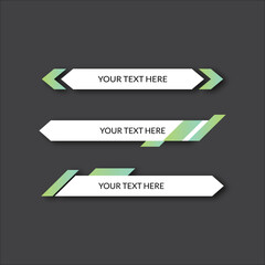 geometric modern lower third banner template design