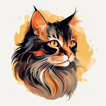 Cat Illustration ,  Generative AI