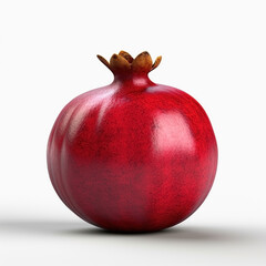 Pomegranate on white background. Fresh fruits. Healthy food concept