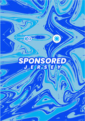 Mockup background for sports jersey Blue Sky patern Liquid marble