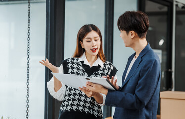 Friends of Asian MBA student researching data of thesis project, education online college courses, accredited degree programs, english chinese languages classroom, affordable regionally accredited