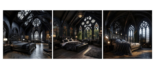 style gothic bedroom interior design