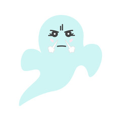 Ghosts emogi. Happy Halloween. Background with ghosts for social networks. Vector illustration