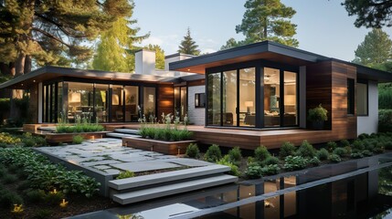 Luxury home made with AI generative technology, Property is fictional 