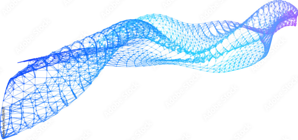 Wall mural network lines. net wave information flow. scientific paradigm solutions future. forward vision progr