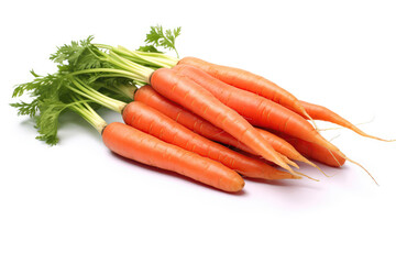Red Carrot Some Varieties Have Reddish Hues Closeup On White Background