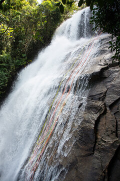 Waterfall image water falling brazil natural landscape