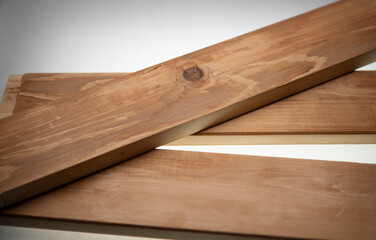 Nahaufnahme von Holzleisten