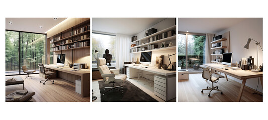 wall minimalist home office interior design