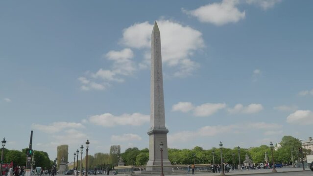 Obelisk at place de la Concorde in Paris city center
