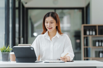 Female secretary business woman in South Korean workplaces, prepare Proposal, Annual General Meeting (AGM), organisation chart, opportunity cost, opinion leader, body language, privacy policy